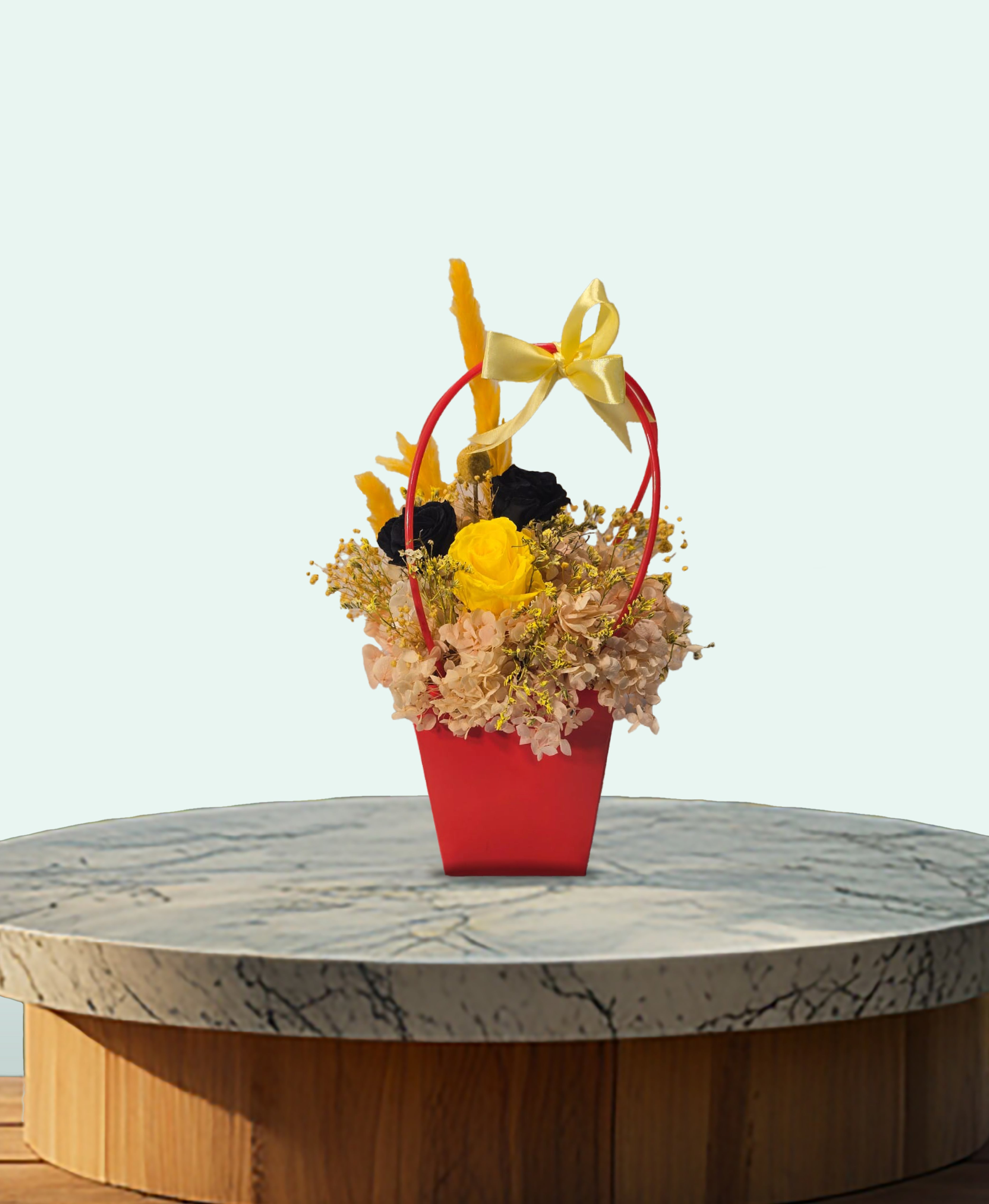 Golden Glow Floral Basket